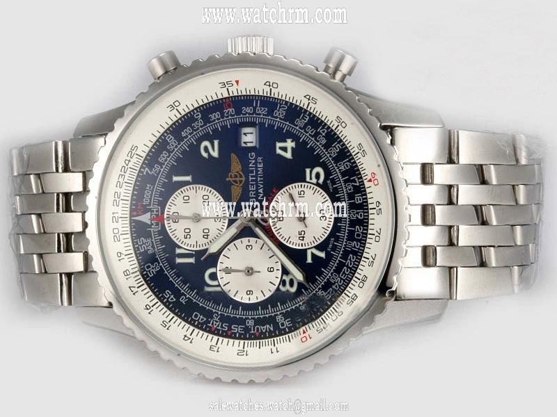 Breitling Windrider Chronomat Evolution Steel1 Mens Stainless Steel Bezel Stainless Steel Case Watch