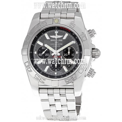 Breitling Windrider Chronomat Grey Dial Stainless Steel Men's Watch AB011012-F546SS