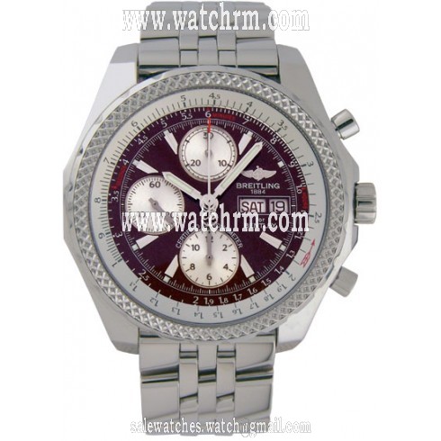Breitling Bentley GT Chronograph Steel Burgundy Men's Watch A1336212-K506SS