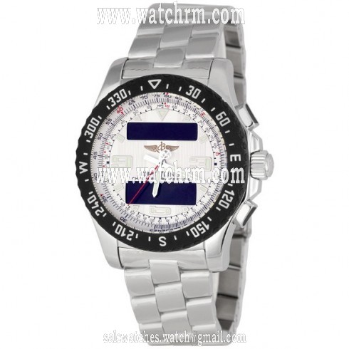 Breitling Airwolf Raven Silver Dial Men's Analog-Digital Watch A7836434-G653SS