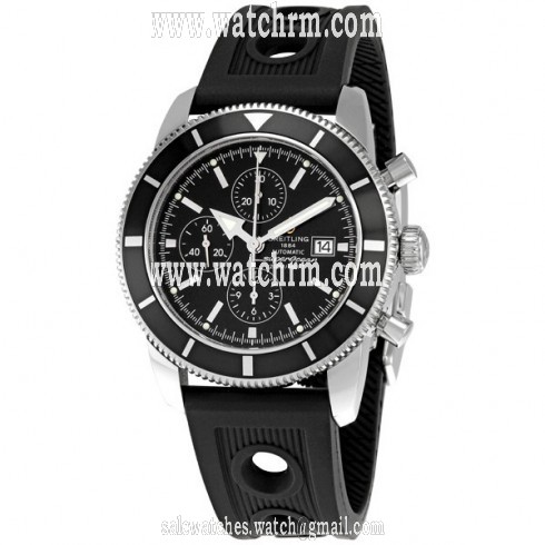 Breitling Superocean Heritage Chronograph Black Dial Black Rubber Men's Watch A1332024-B908BKRD