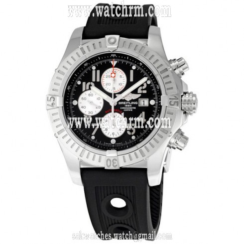 Breitling Super Avenger Volcano Black Dial Chronograph Men's Watch A1337011-B973BKRD