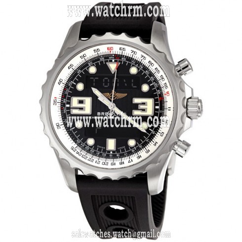 Breitling Chronospace Black Digital Analog Dial Men's Watch A7836534-BA26BKOR