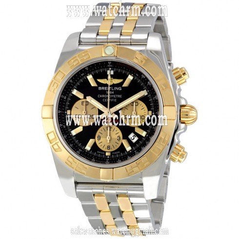 Breitling Chronomat 44 Black Stainless Steel Men's Watch CB011012-Q576TT