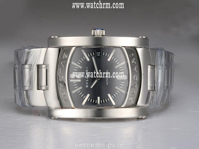 Bvlgari Assioma AA44C14SSD Automatic Black Dial Square Watch