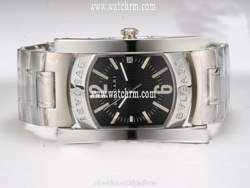 Bvlgari Assioma AA44C14SSD Black Dial 44mm Stainless Steel Case Watch