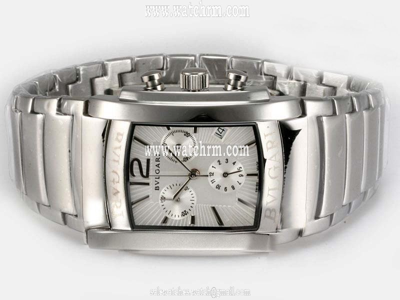 Bvlgari Assioma AA44C14SSDCH Automatic Mens Stainless Steel Bezel Watch