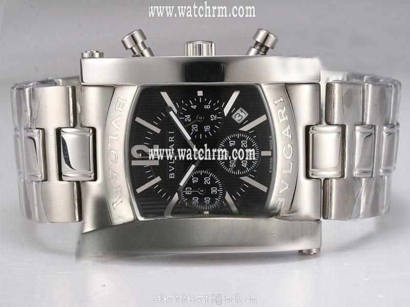 Bvlgari Assioma AA44C14SSDCH Mens 44mm Silver Stainless Steel Strap Watch
