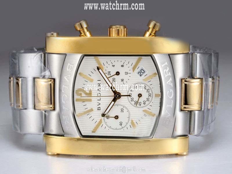Bvlgari Assioma AA44C14SSDCH Quartz Chronograph 44mm White Dial Watch