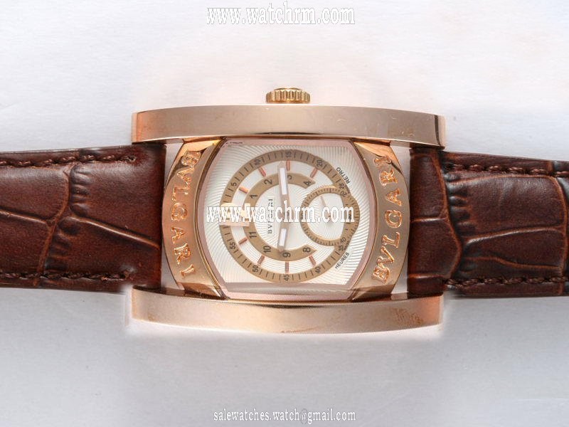 Bvlgari Assioma AAP48GLHR White Dial Rectangle Automatic Watch