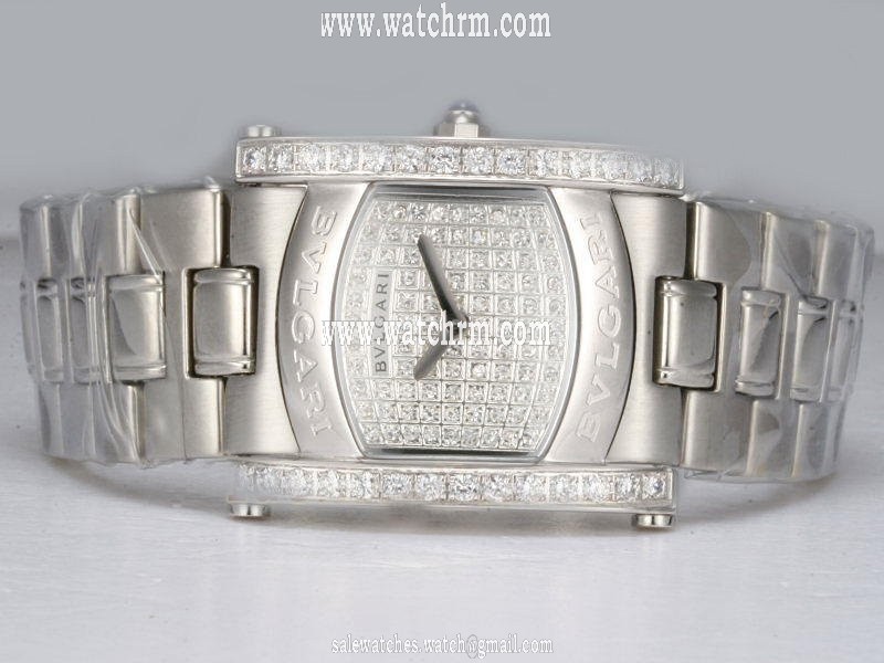 Bvlgari Assioma AAW36D2DL 36mm Stainless Steel Case Diamond Dial Watch