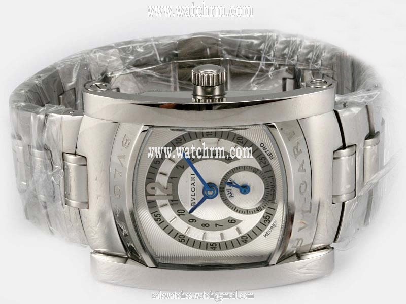 Bvlgari Assioma AAW48GLHR 48mm Stainless Steel Case White Dial Watch