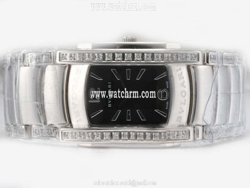 Bvlgari Assioma D AAW31WGD2GD2 Black Dial 31mm Silver Stainless Steel Strap Watch
