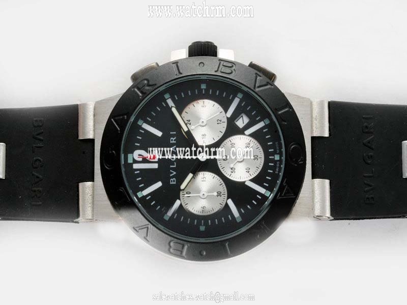 Bvlgari Diagono CH35BSLDAuto Automatic Mens Stainless Steel Bezel Watch