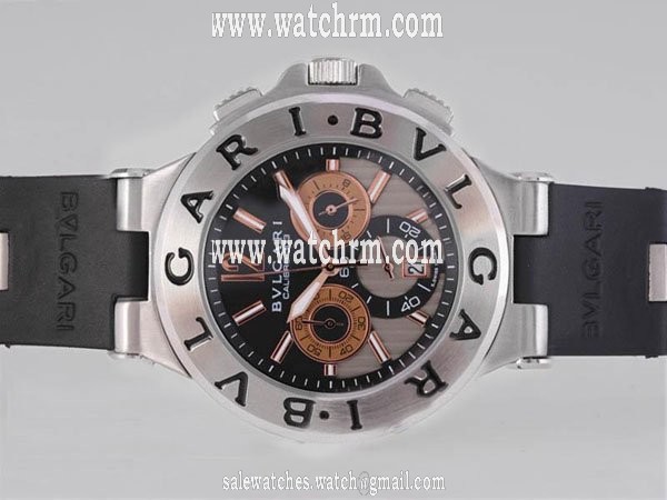 Bvlgari Diagono CH35BSLDAuto Round Stainless Steel Case Multicolor Dial Watch