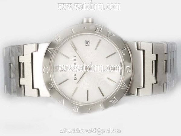 Bvlgari Diagono LCV35WSSD Womens Stainless Steel Case Stainless Steel Bezel Watch