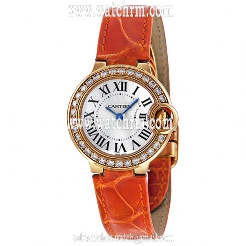 Cartier Ballon Bleu 18 kt Yellow Gold Diamond Ladies Watch WE900151