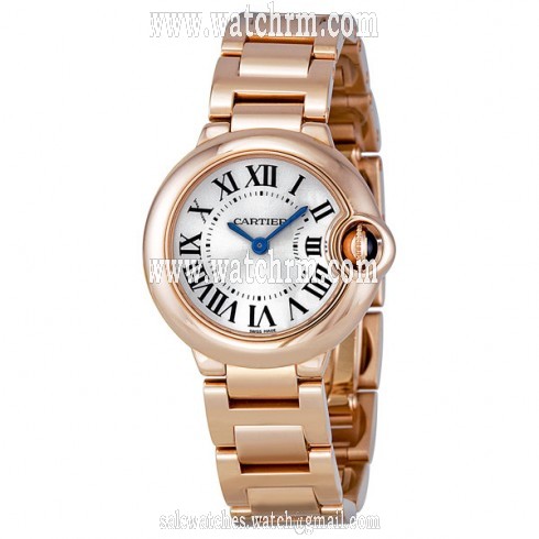Cartier Ballon Bleu 18kt Pink Gold Small Ladies Watch W69002Z2