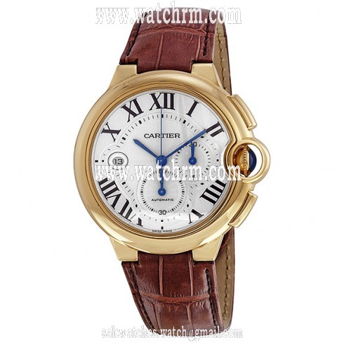 Cartier Ballon Bleu 18kt Yellow Gold Case Chronograph Men's Watch W6920007