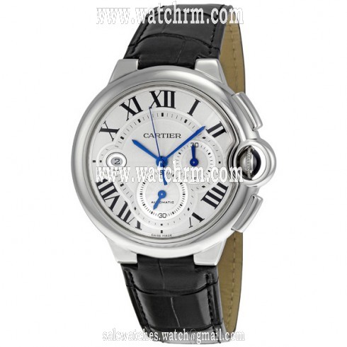 Cartier Ballon Bleu Black Alligator Strap Chronograph Men's Watch W6920003
