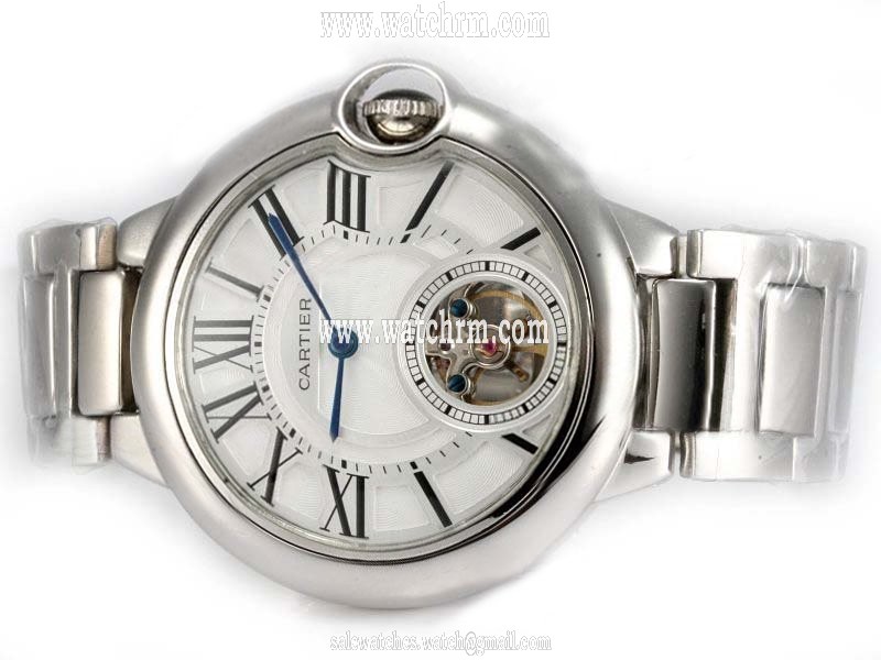 Cartier Ballon Bleu de Cartier W69011Z4 42mm Silver Stainless Steel Strap White Dial Watch