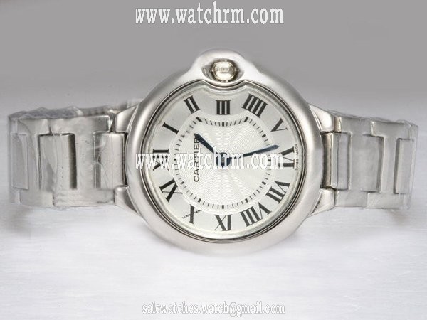 Cartier Ballon Bleu de Cartier W69012Z4 28mm Stainless Steel Case White Dial Watch