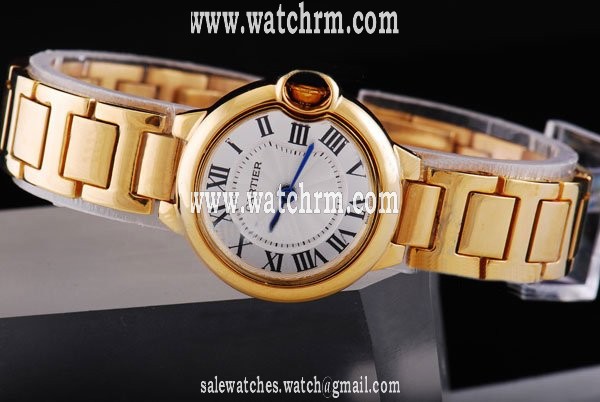 Cartier Ballon Bleu de Cartier W6920008 28mm 18K Gold Case Womens Watch