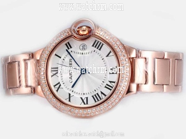 Cartier Ballon Bleu de Cartier WE9007Z3 Round Mens Stainless Steel Case Watch