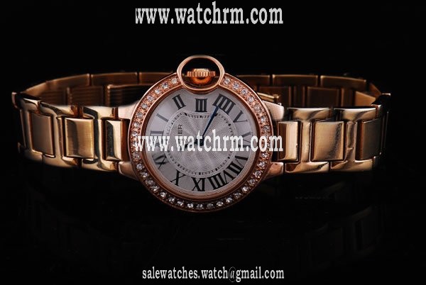 Cartier Ballon Bleu de Cartier WE902034 Stainless Steel Case Round White Dial Watch