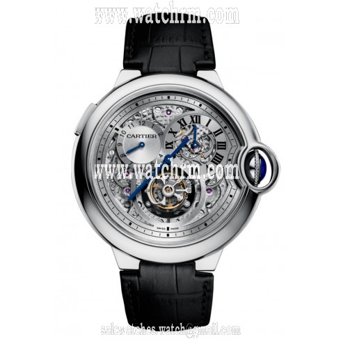 Cartier Ballon Bleu Flying Tourbillon Openwork Dial Men's Watch W6920081