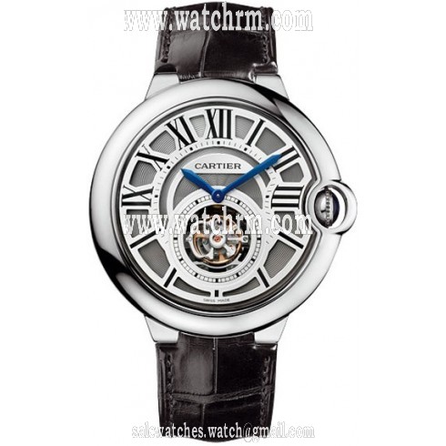Cartier Ballon Bleu Flying Tourbillon XL 18 kt White Gold Men's Watch W6920021