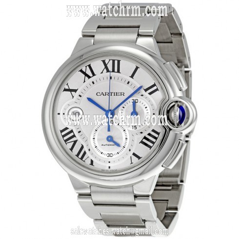 Cartier Ballon Bleu Silver Dial Chronograph Men's Watch W6920002
