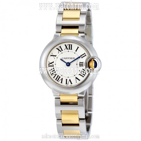 Cartier Ballon Bleu Silver Dial Stainless Steel Ladies Watch W2BB0010