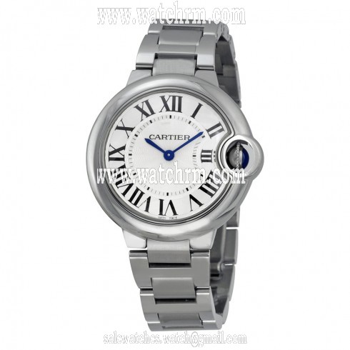 Cartier Ballon Bleu Silver Dial Stainless Steel Ladies Watch W6920084