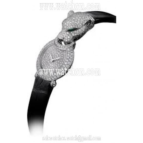 Cartier Bestiaire Panthere Captive 18K White Gold Set with Diamonds Dial Ladies Watch HPI00767