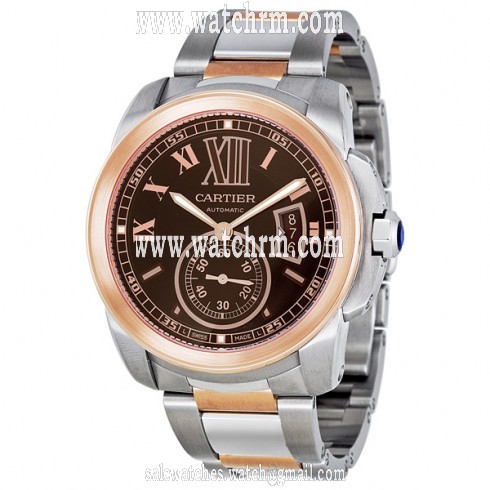 Cartier Calibre De Cartier Chocolate Brown Dial Men's Watch W7100050