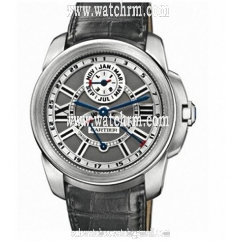 Cartier Calibre de Cartier Perpetual Calendar 18 kt White Gold Men's Watch W7100030