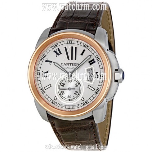 Cartier Calibre De Cartier Silver Dial Mechanical Wind Men's Watch W7100039