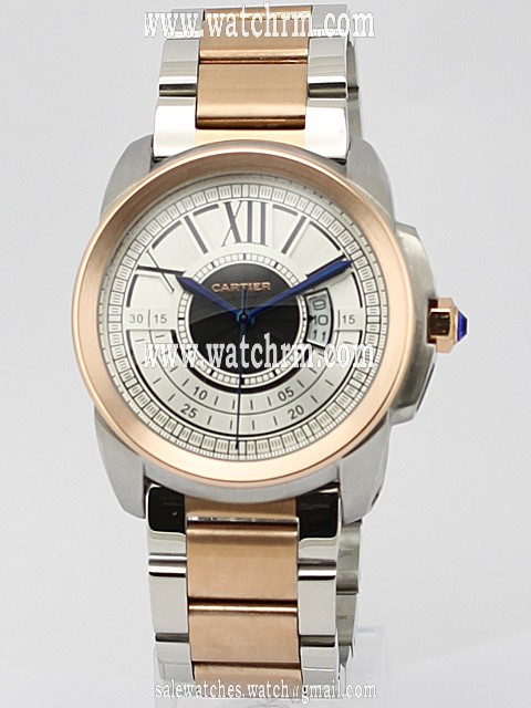 Cartier Calibre de Cartier W7100005 Rose Gold Case 42mm White Dial Watch