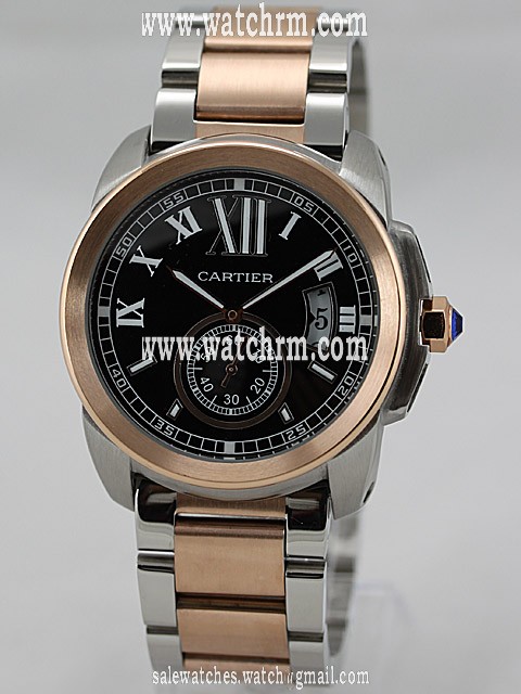 Cartier Calibre de Cartier w7100040 Automatic Rose Gold Bezel Mens Watch