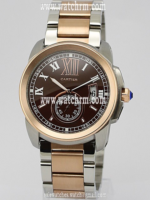 Cartier Calibre de Cartier w7100050 42mm Mens Gold Rose Gold Strap Watch