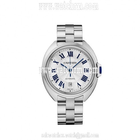 Cartier Cle Silvered Flinque Dial Men's Watch WGCL0006