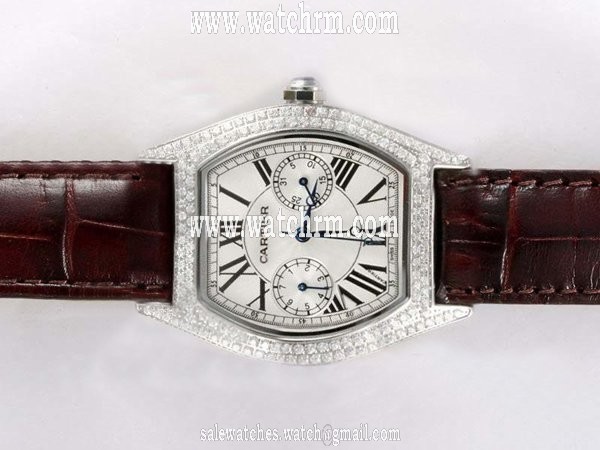 Cartier Collection Privee Cartier Paris A506351 Quartz Rectangle White Dial Watch