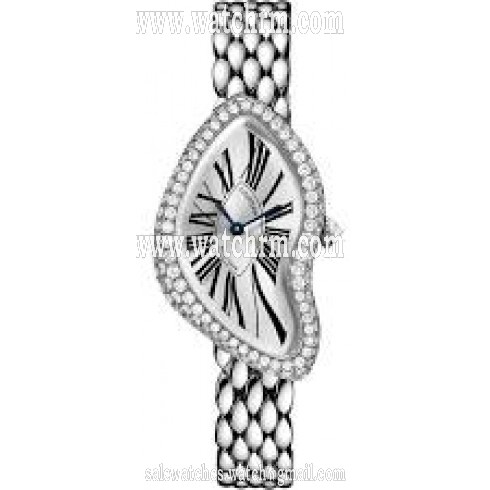 Cartier Crash Silvered Opaline Dial Ladies Watch WL420051