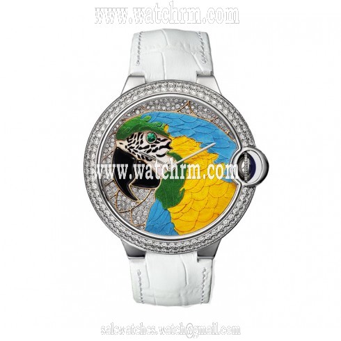 Cartier d'Art Diamond Set Parrot Motif Dial Men's Watch HPI00769