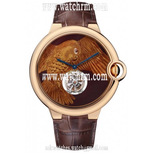 Cartier d'Art Mother of Pearl Falcon Motif Dial Men's Watch HPI00894