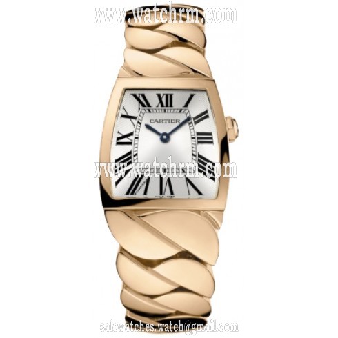 Cartier La Dona Silver Dial 18kt Rose Gold Ladies Watch W640040I