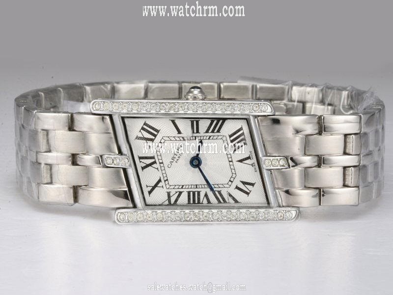 Cartier Lanieres WE1002SD 20x32mm Womens Silver Stainless Steel Strap Watch