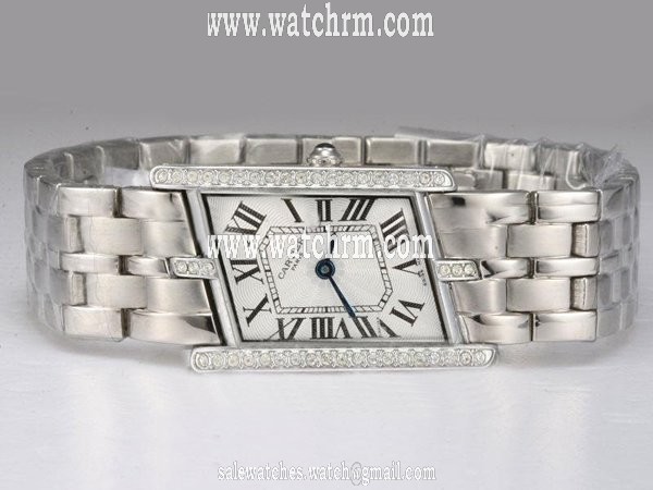 Cartier Lanieres WJ2003W3 20x32mm Womens Silver Stainless Steel Strap Watch