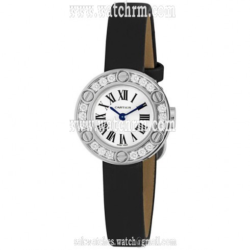 Cartier Love 18k White Gold Diamond Ladies Watch WE800331